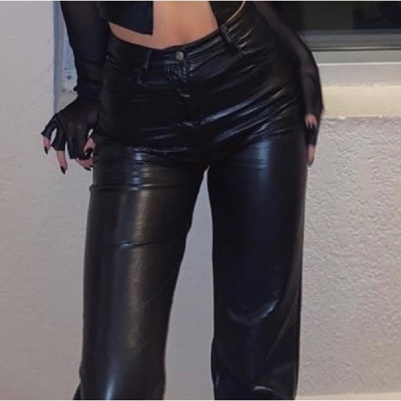 Aritzia Black Milena Leather Pant - Picture 3 of 4